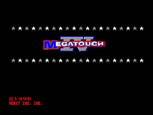 Megatouch IV (9255-40-01 ROE, Standard version) Title Screen